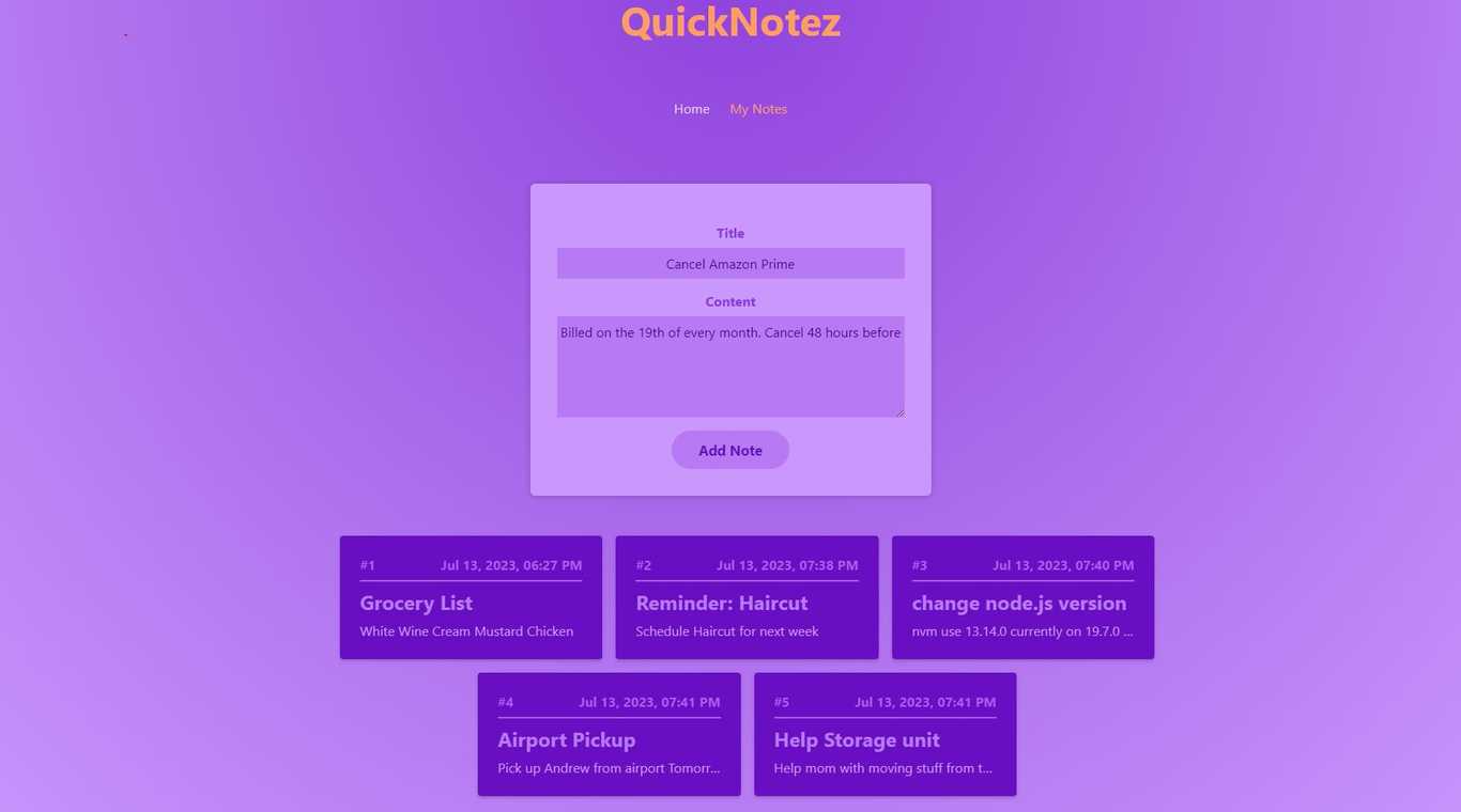 QuickNotez